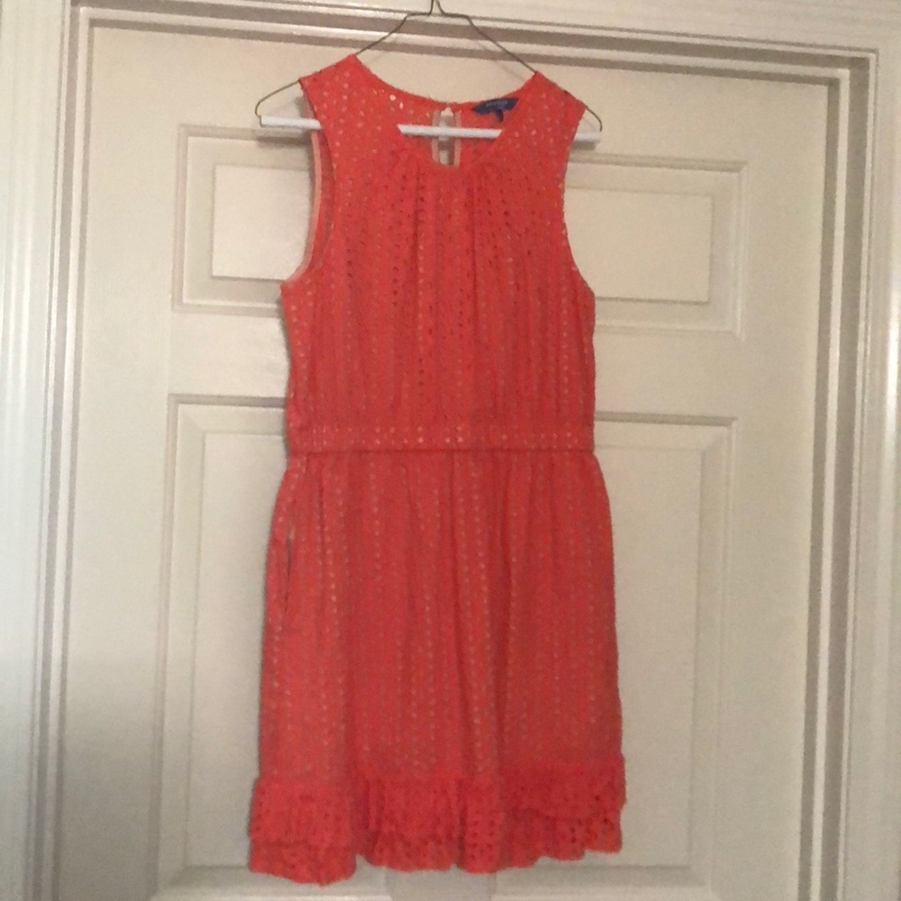 Summer Orange  dress size 10 WITH pockets!!
